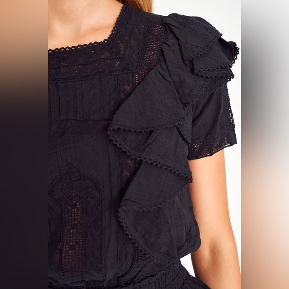 COPY - LoveShackFancy Black Stella Dress size Small - Picture 2 of 4